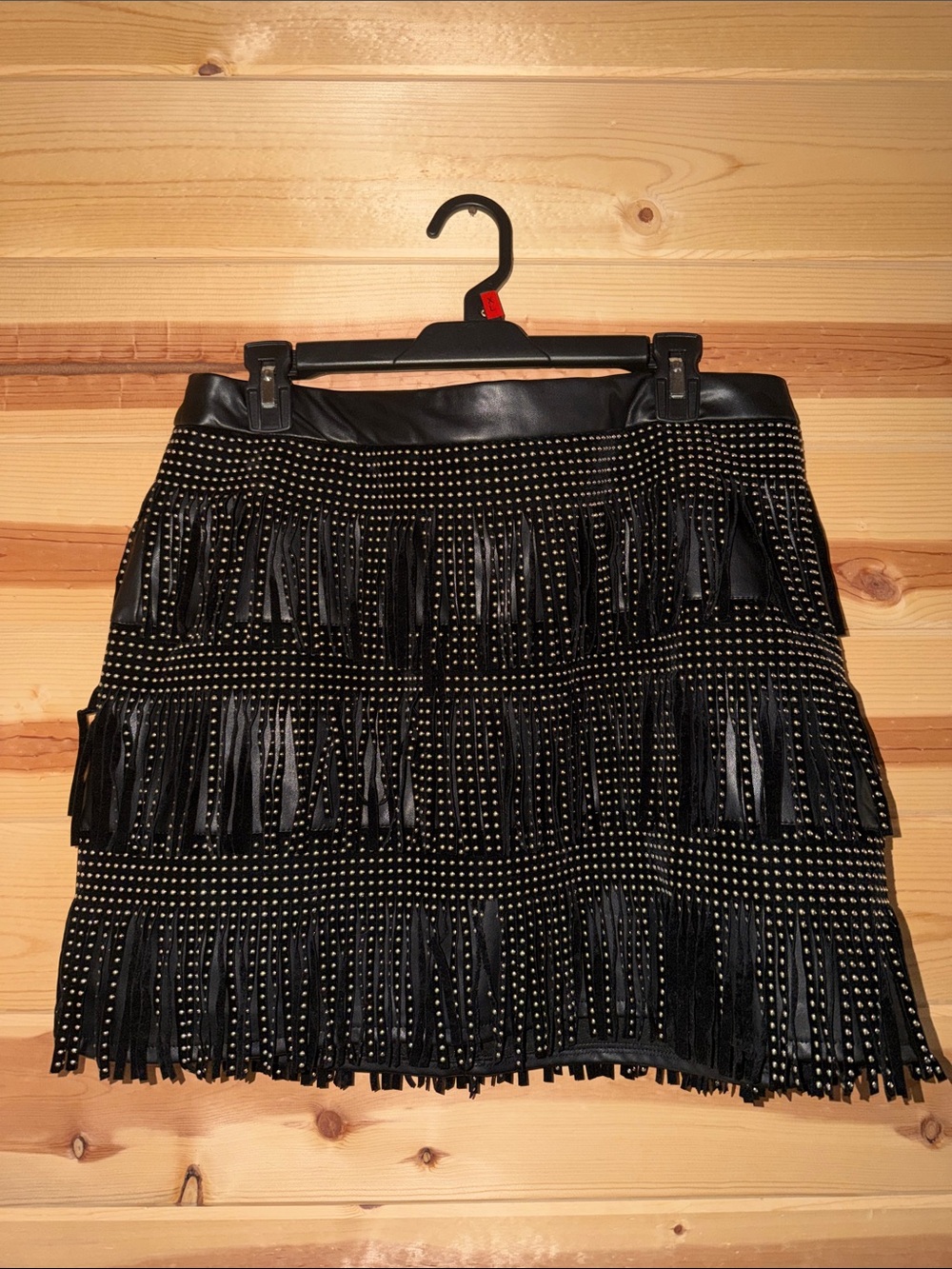 Sincerely Jules Fringe Faux Leather Skirt